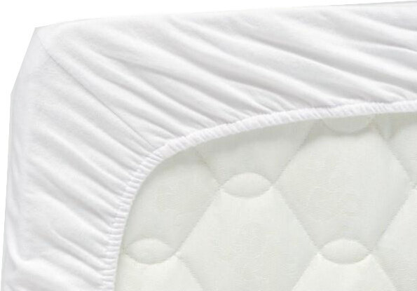 hoeslaken Molton 180 x 220 cm katoen wit