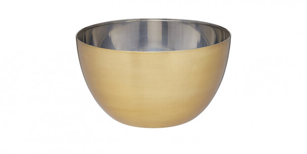 mengkom 24 cm RVS brons/zilver