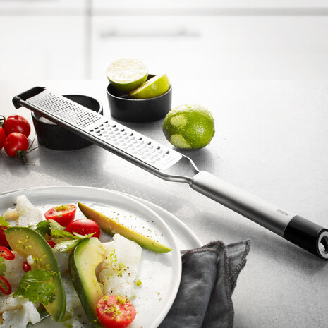 rasp fijn/grof 38,7 cm RVS zilver/zwart