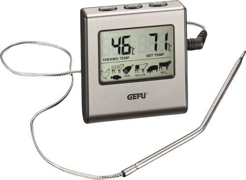 braadthermometer Tempere 16 x 16 cm RVS zilver