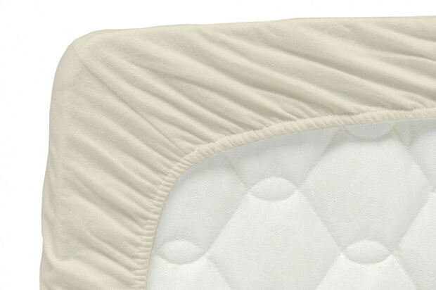 hoeslaken topper 90 x 220 cm percal-katoen ecru