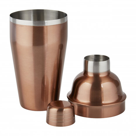 cocktailshaker 550 ml RVS koper