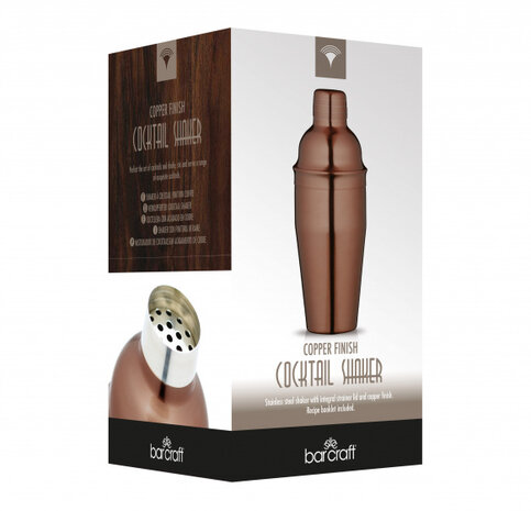 cocktailshaker 550 ml RVS koper
