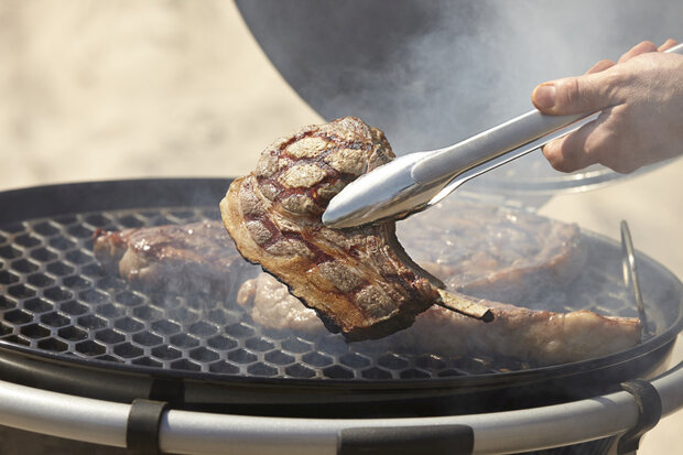 grilltang 43 x 4 cm RVS matzilver