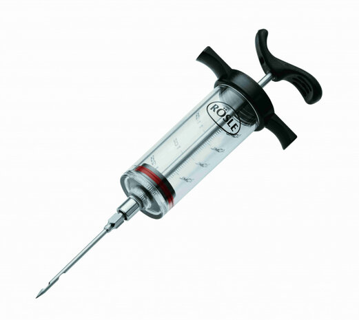 marinadespuit 50 ml 22,5 x 7,8 cm transparant/zwart