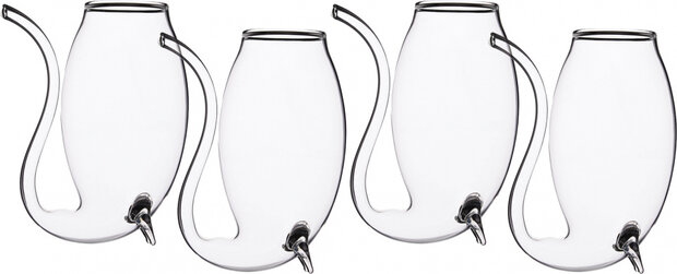 handgeblazen portglas 90 ml glas transparant 4 stuks
