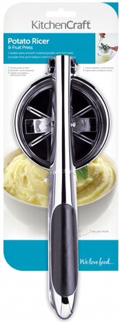 aardappelpers 32 cm RVS/nylon chroom