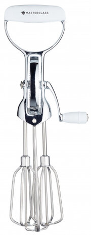 handmixer Deluxe 24,5 cm RVS zilver/wit