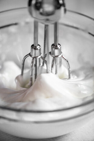 handmixer Deluxe 24,5 cm RVS zilver/wit