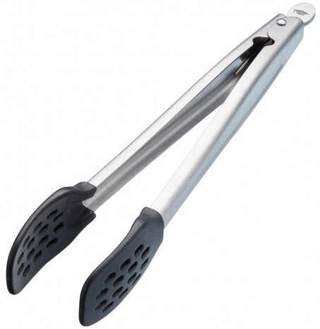 keukentang 28 cm RVS/nylon zilver/zwart