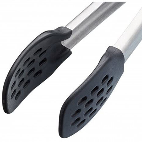 keukentang 28 cm RVS/nylon zilver/zwart