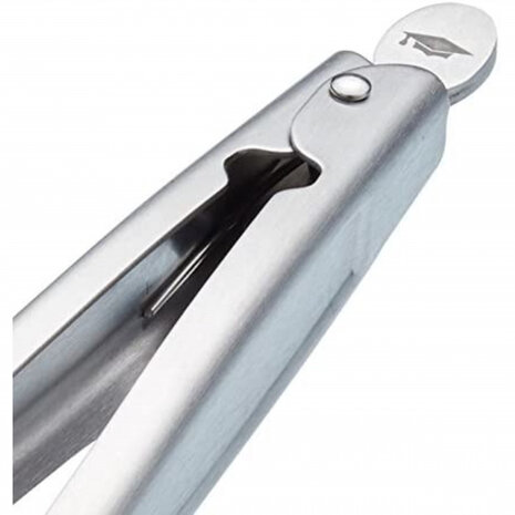 keukentang 28 cm RVS/nylon zilver/zwart