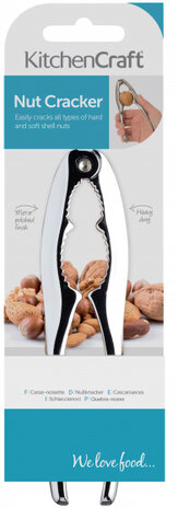 notenkraker 16 cm chroom/staal zilver