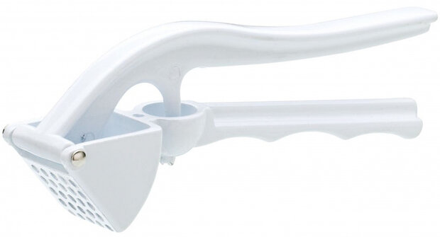 knoflookpers en ontpitter 17 cm aluminium wit