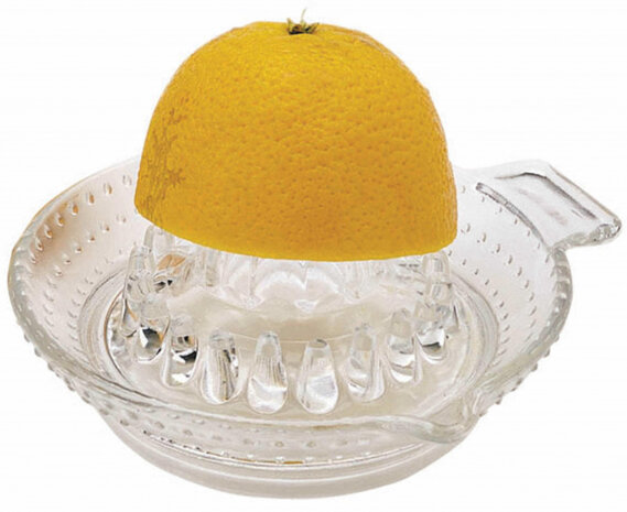 citruspers handmatig 13 x 7 cm glas transparant