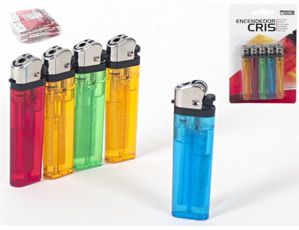 aansteker X5 kunststof multicolor 5 stuks