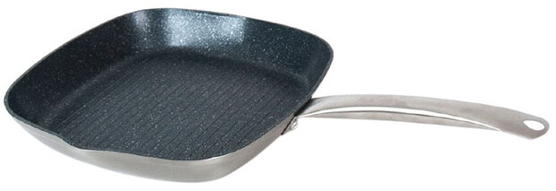 grilpan Rila 50,5 x 28 x 7 cm aluminium zwart