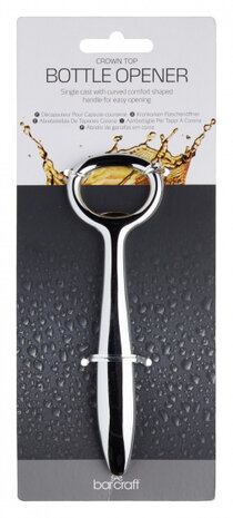 flesopener Deluxe 16 x 5 x 2,5 cm staal zilver