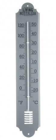 buitenthermometer 50 cm aluminium grijs