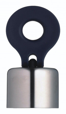 flesstopper Flip Top 8,5 x 4 cm RVS zilver/zwart