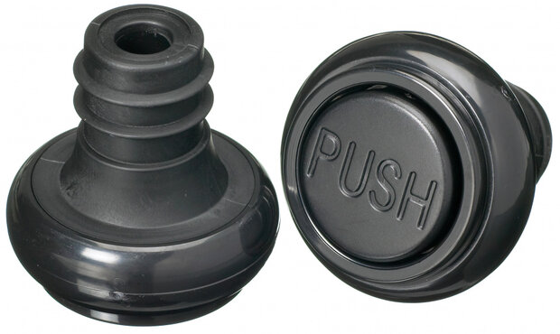 flessenstoppen Deluxe&nbsp;14 cm zwart 2 stuks