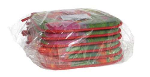 tuinstoelkussen tulp 38 x 38 cm polyester rood