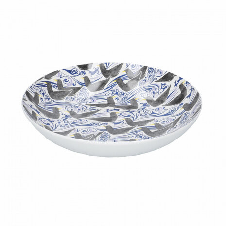 schaal Seagulls 20 cm porselein wit