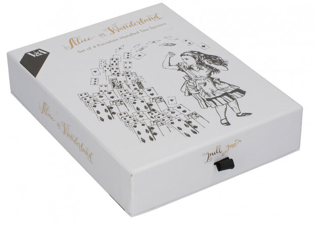 lepels Alice In Wonderland 15,5 cm RVS 4 stuks