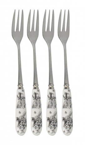 vorken Alice In Wonderland 15,5 cm RVS 4 stuks