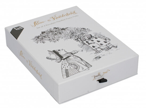 vorken Alice In Wonderland 15,5 cm RVS 4 stuks