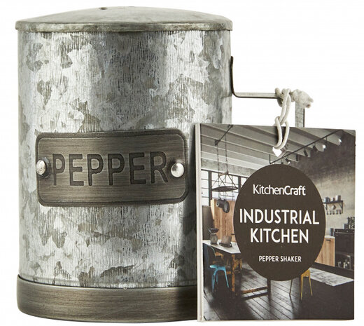 peperpot 10 cm staal grijs