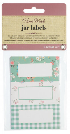 voedseletiketten Home Made papier groen 30 stuks