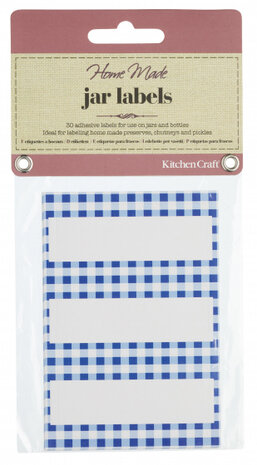 voedseletiketten Home Made papier blauw 30 stuks