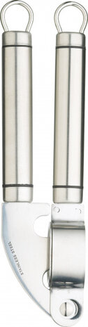 knoflookpers 20,5 x 5 cm RVS zilver