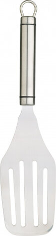 hamburgerspatel 27,5 x 6,5 cm RVS zilver
