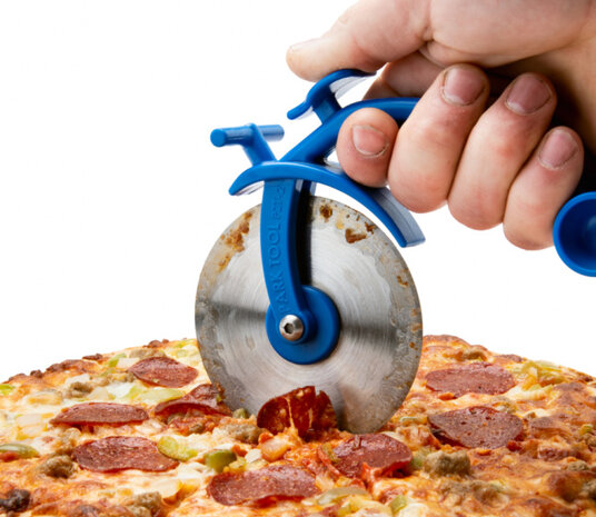 pizzasnijder PZT-2 RVS blauw/zilver