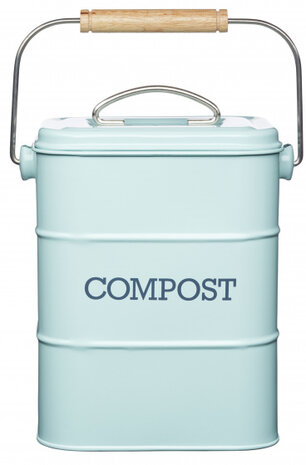 compostbak Living Nostalgia 3 liter RVS blauw