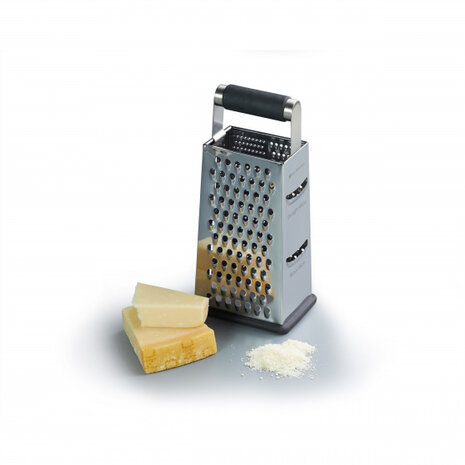 rasp met maatstaaf 24 cm RVS zilver
