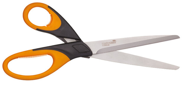 kruidenschaar 25 cm RVS/rubber zwart/oranje