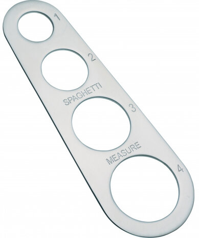 spaghettimaat 18,5 x 6,5 cm RVS zilver