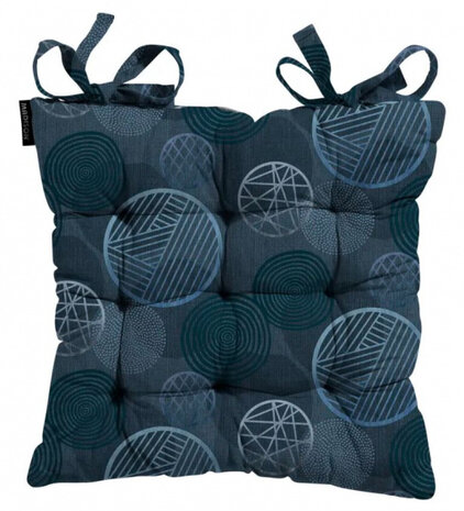 zitkussen Toscane Circle 46 x 46 cm polykatoen blauw
