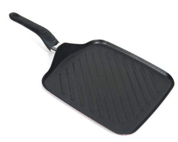 grillpan Rosso 49 x 27,5 x 7,5 cm RVS zwart