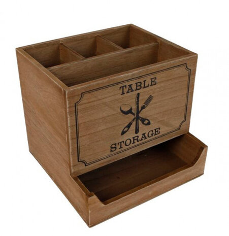 bestekbak Kitchen Storage 19 cm hout naturel