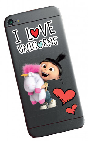 telefoonsticker Minions junior 19 x 11 cm PVC