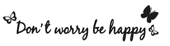 3D-muursticker Don&#039;t Worry 47 x 70 cm foam zwart