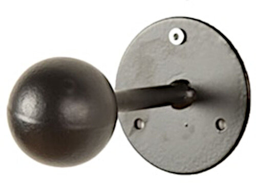 kapstok Felix 7 cm staal/nikkel zwart