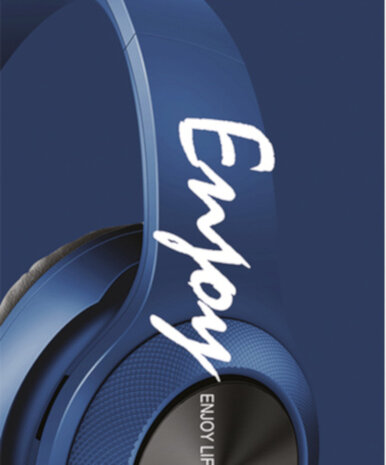 hoofdtelefoon Enjoy bluetooth 18,5 x 17,5 cm ABS navy
