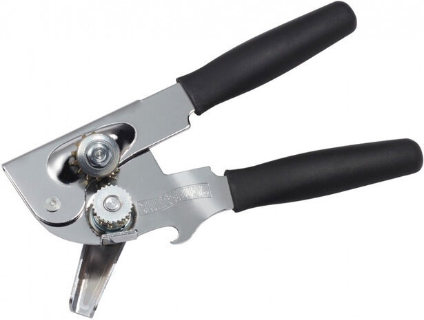 blikopener Comfort Grip Portable 18 cm RVS zwart