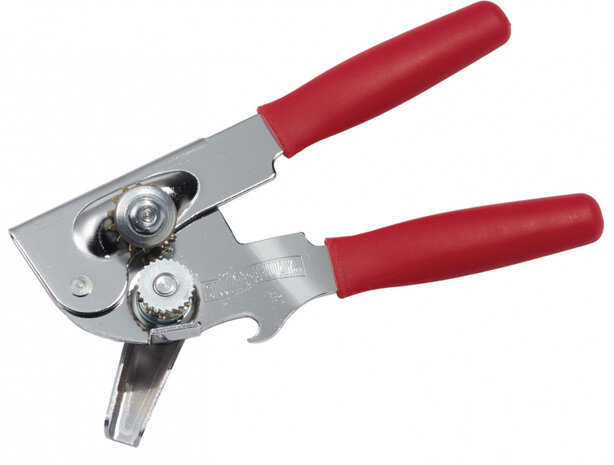 blikopener Comfort Grip Portable 18 cm RVS rood