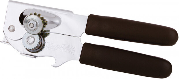 blikopener Comfort Grip 17,5 x 5,5 cm RVS zwart